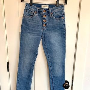 Madewell 9” mid rise skinny crop jeans size 23